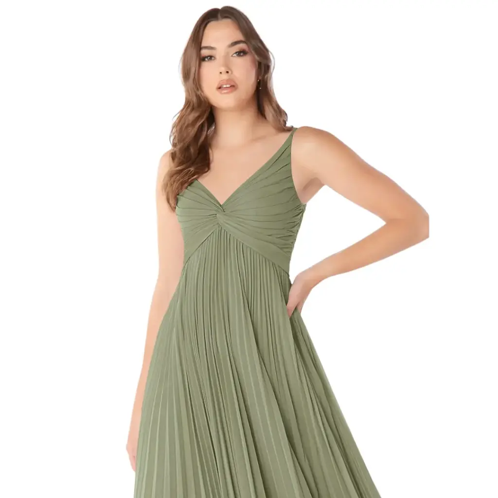 [3262076] Vestido Azazie C Verde T 18
