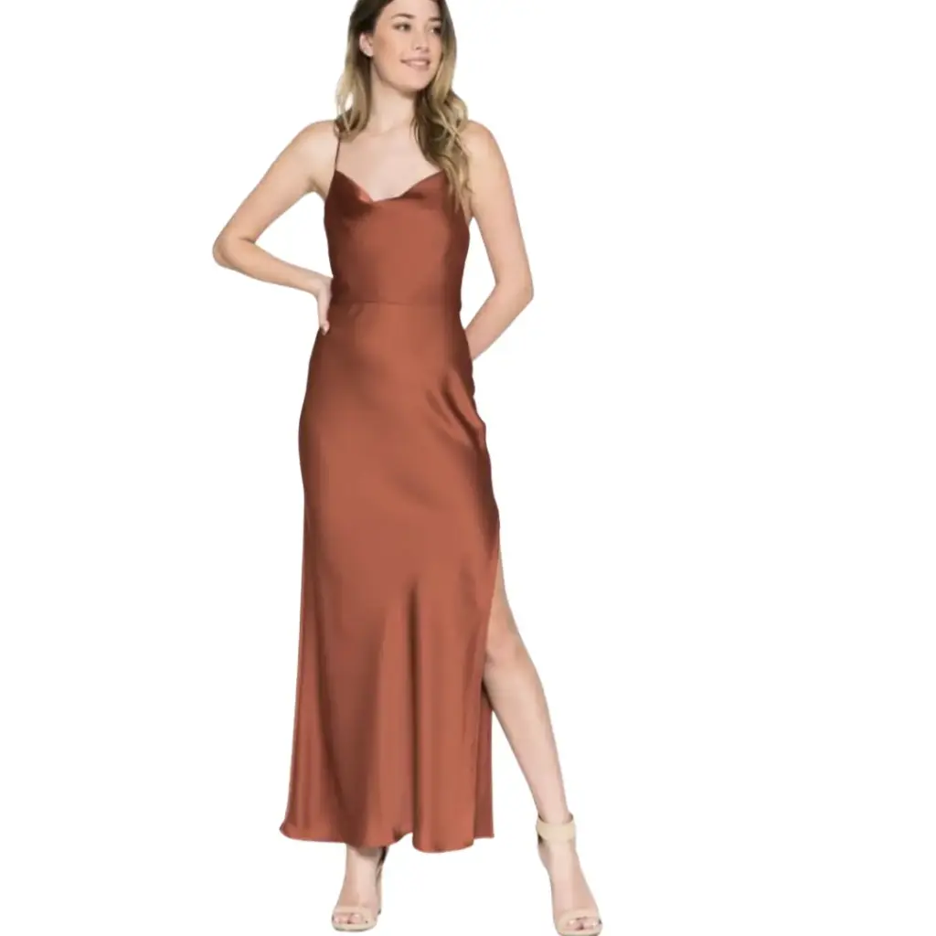 [570552] Vestido Azazie C Naranja T 20