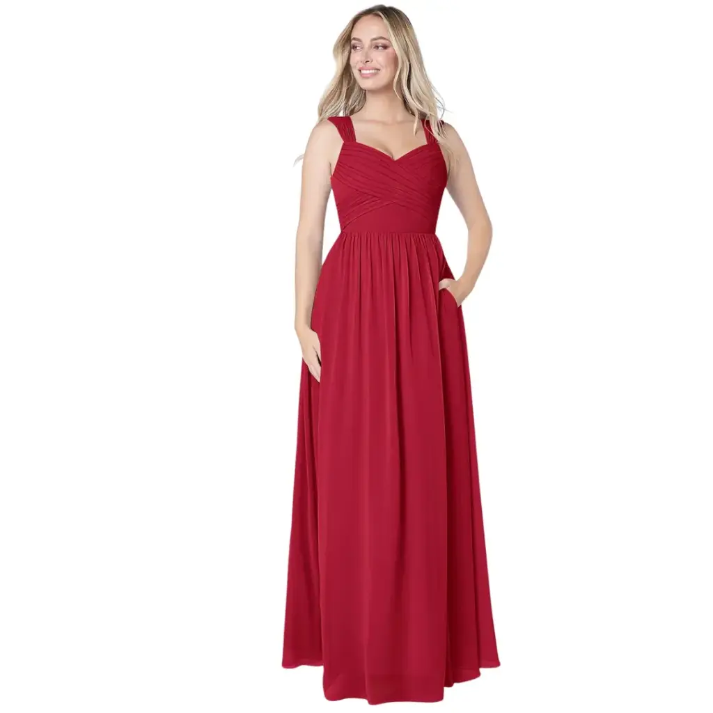[737622] Vestido Azazie C Guinda T 24