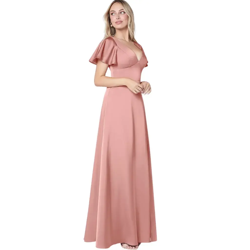 Vestido Azazie C Rosa Palo T 28