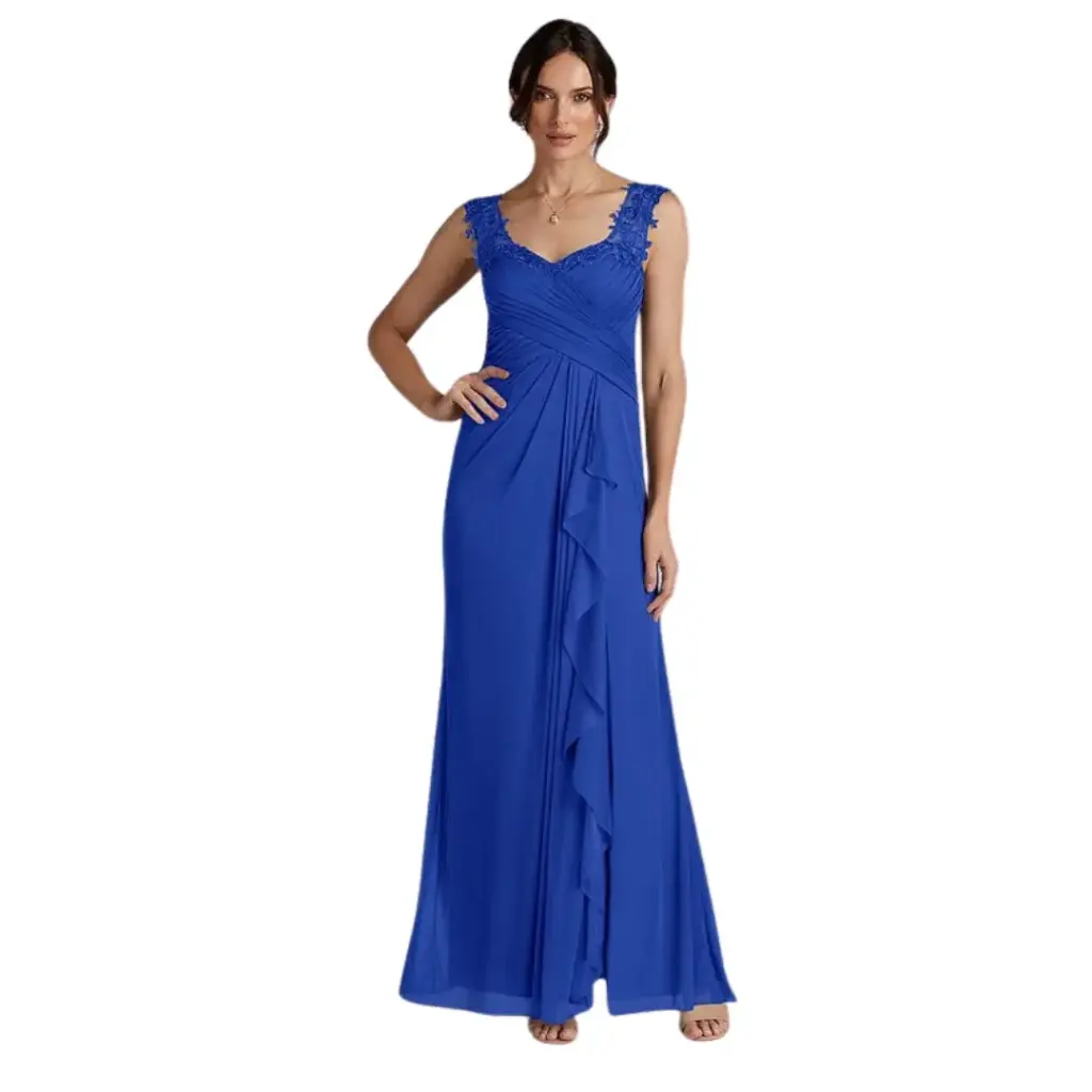 Vestido Azazie C Azul rey T 14