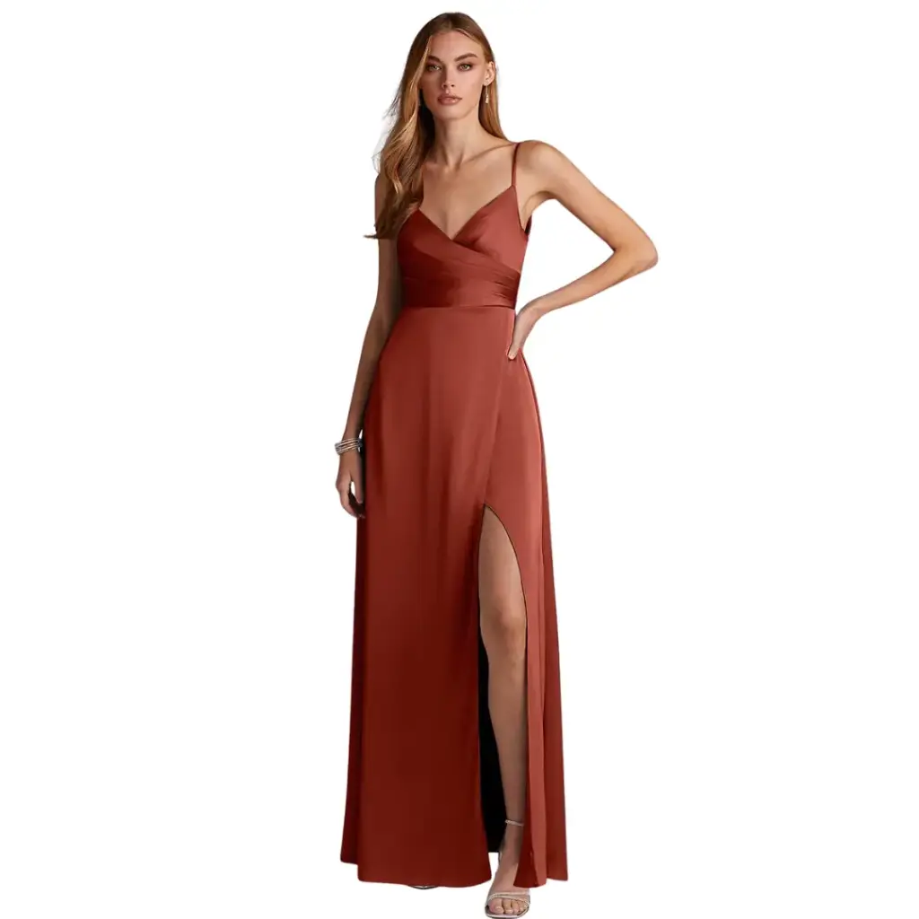 Vestido Azazie C Cobrizo T M