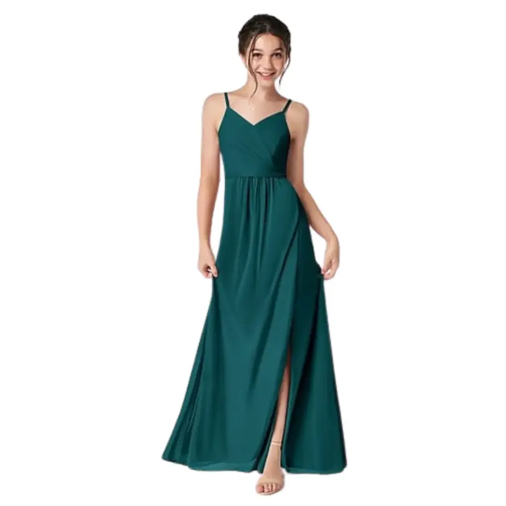 Vestido Azazie C Verde esmeralda T L 