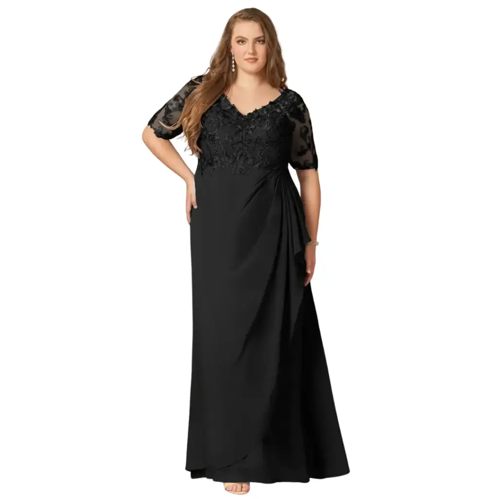 Vestido Azazie C Negro T 4XL