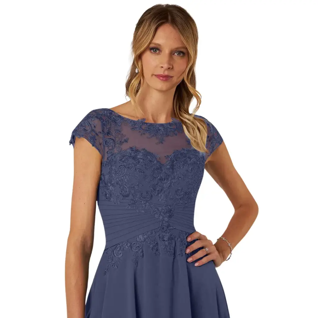 Vestido Azazie C Azul marino T L