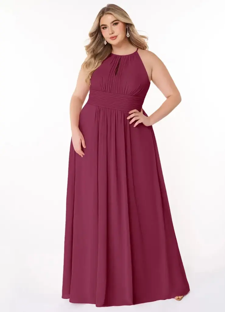 Vestido Azazie C Rojo T M