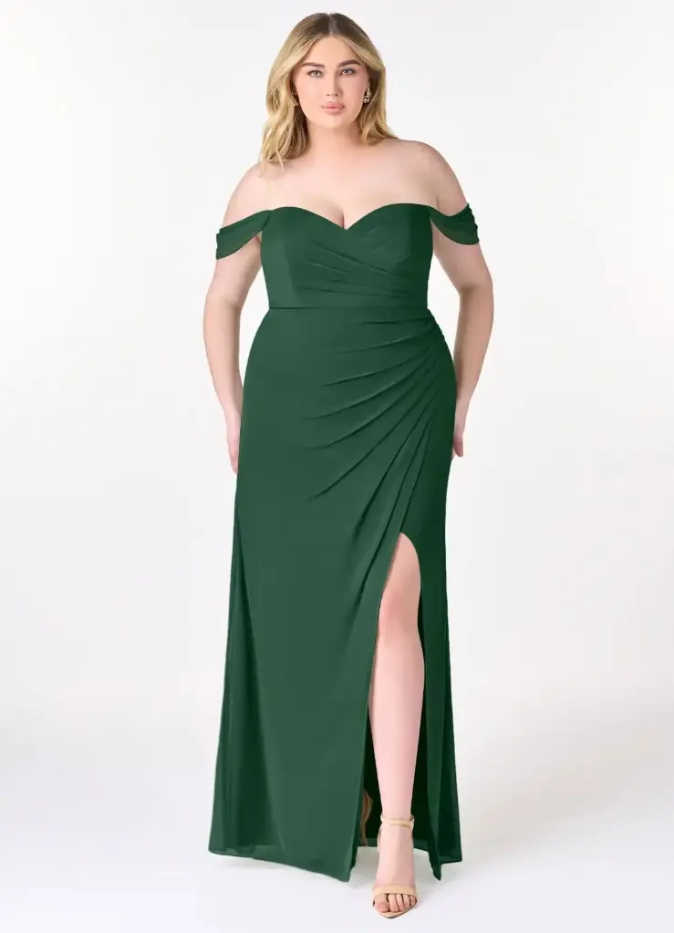 Vestido Azazie C Verde esmeralda T XXL