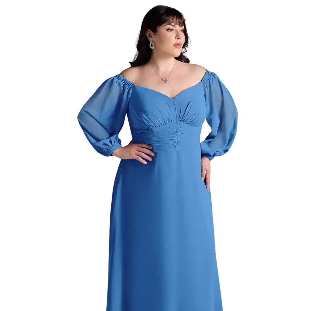 Vestido Azazie C Azul rey T XL