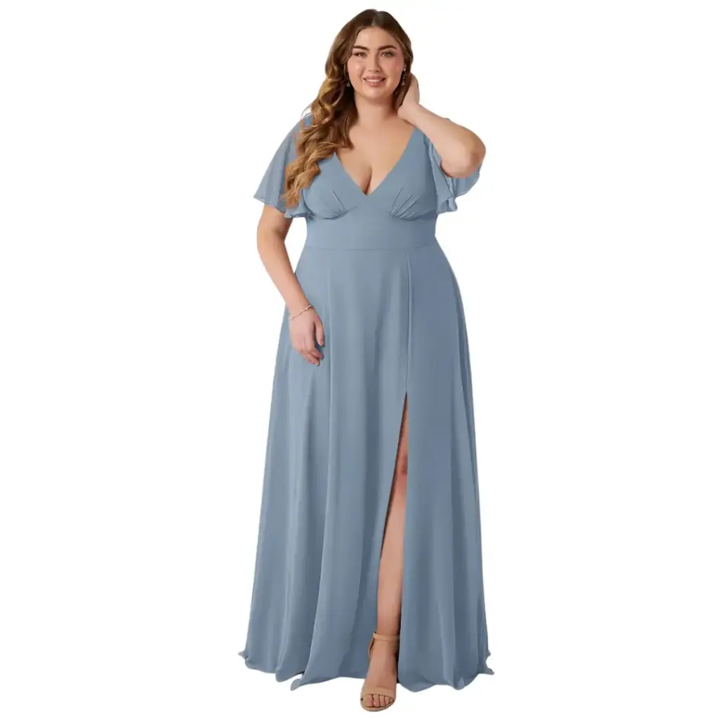 Vestido Azazie C Azul Dusty T 5XL