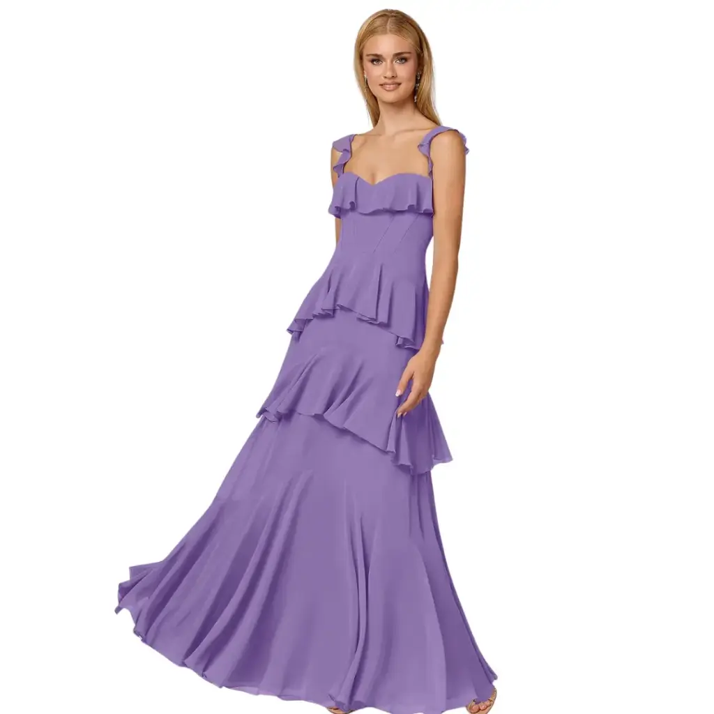 Vestido Azazie C Morado T 8