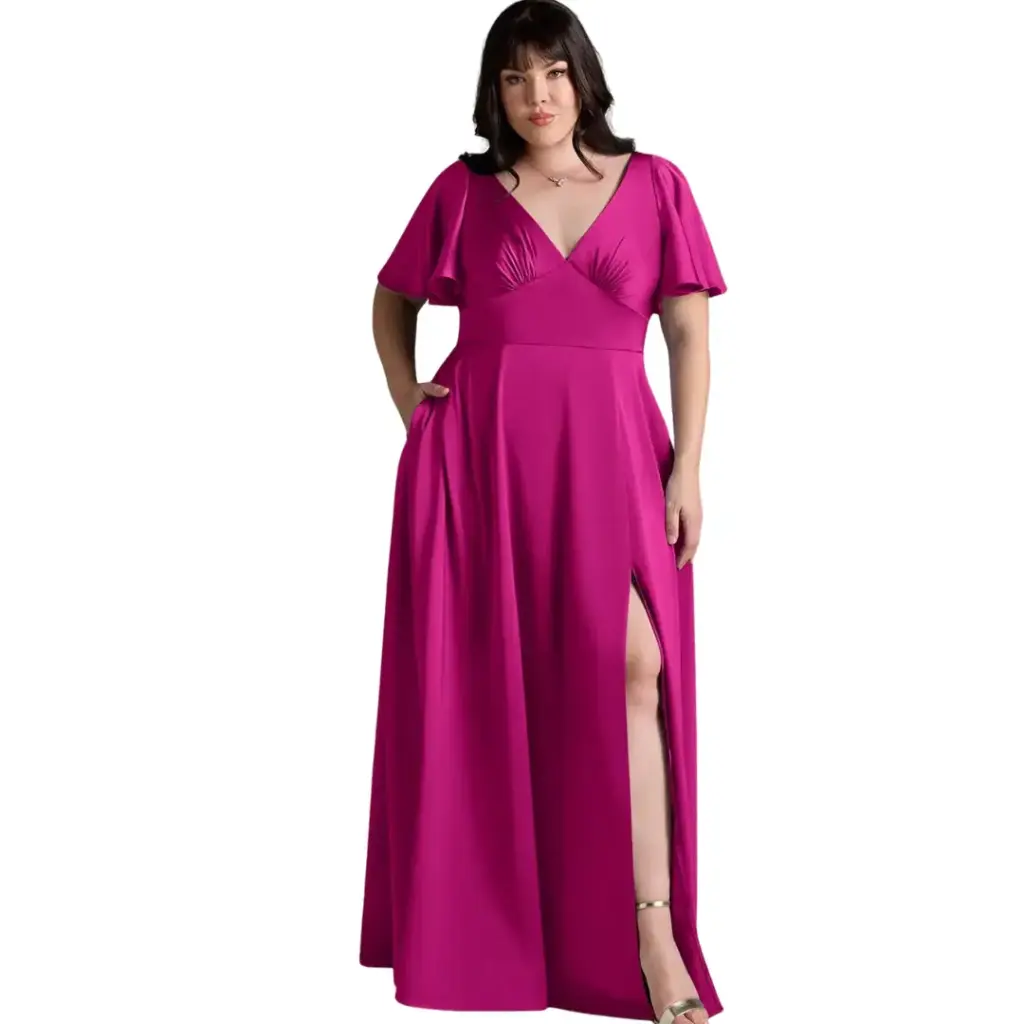 Vestido Azazie C Fucshia T XXL