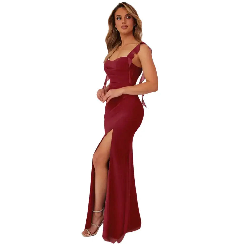 Vestido Azazie C Vino T M