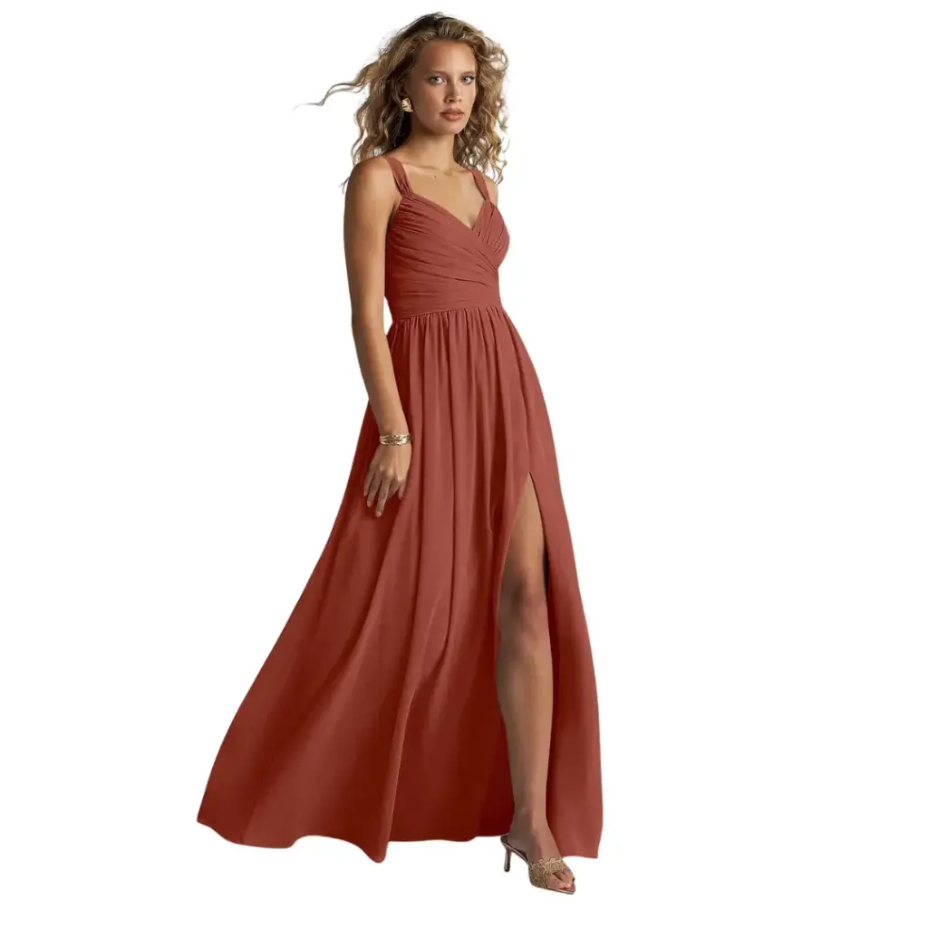 Vestido Azazie C Terracota T XXL