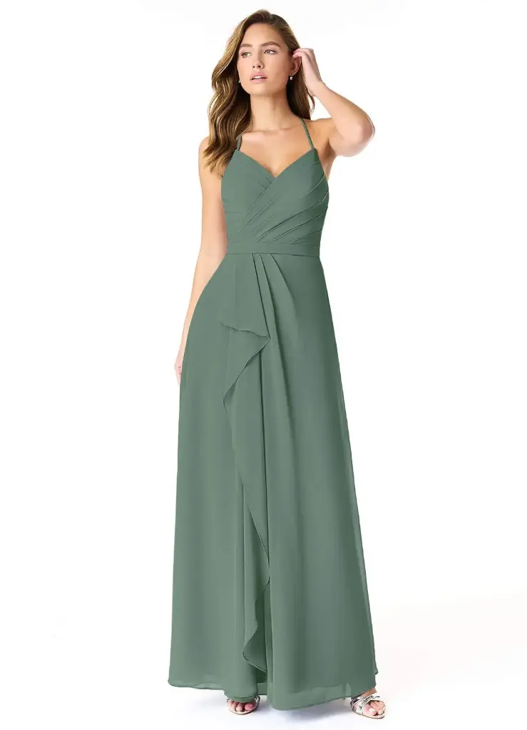 Vestido Azazie C Verde aceituna T XL