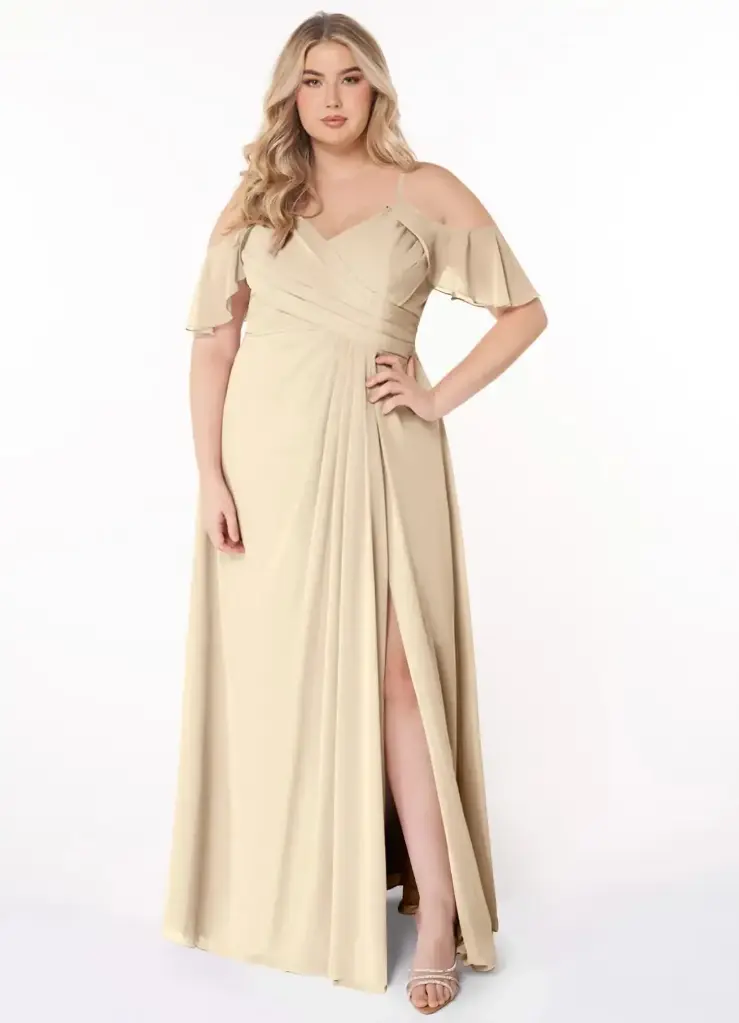 Vestido Azazie C Crema T XXL