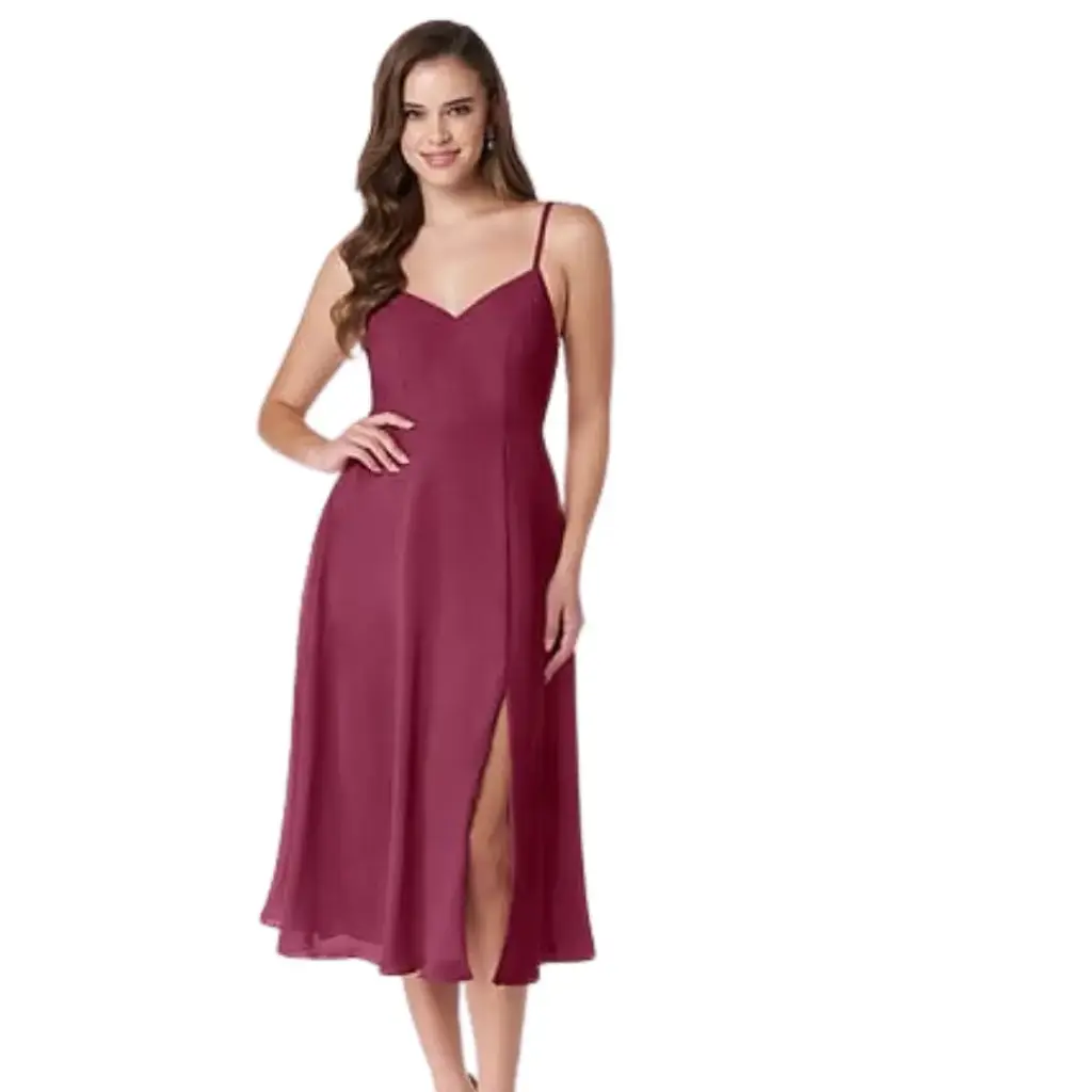 Vestido Azazie C Guinda T XL