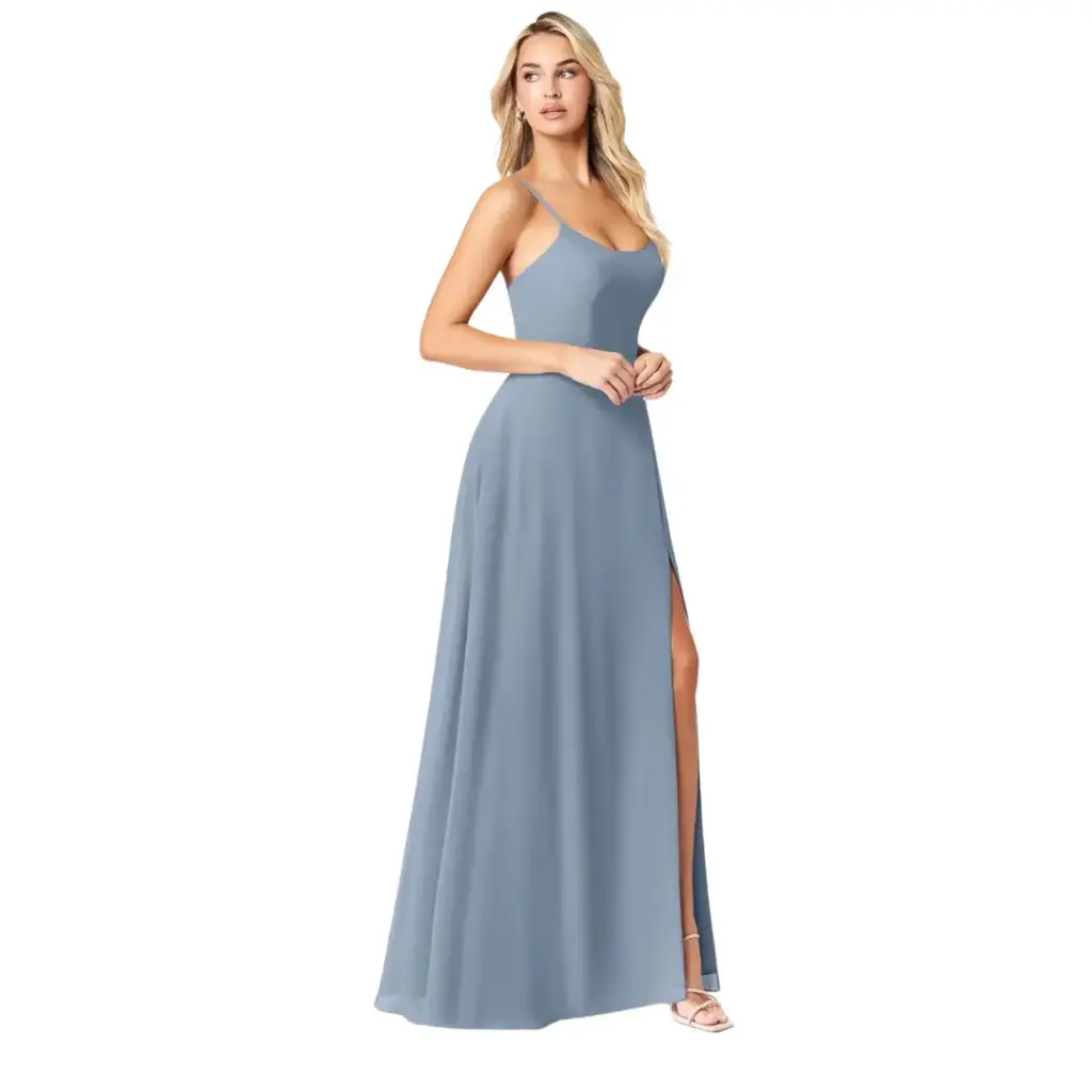 Vestido Azazie C Azul T M
