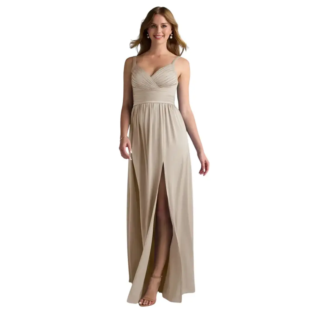 Vestido Azazie C Beige  T XXL
