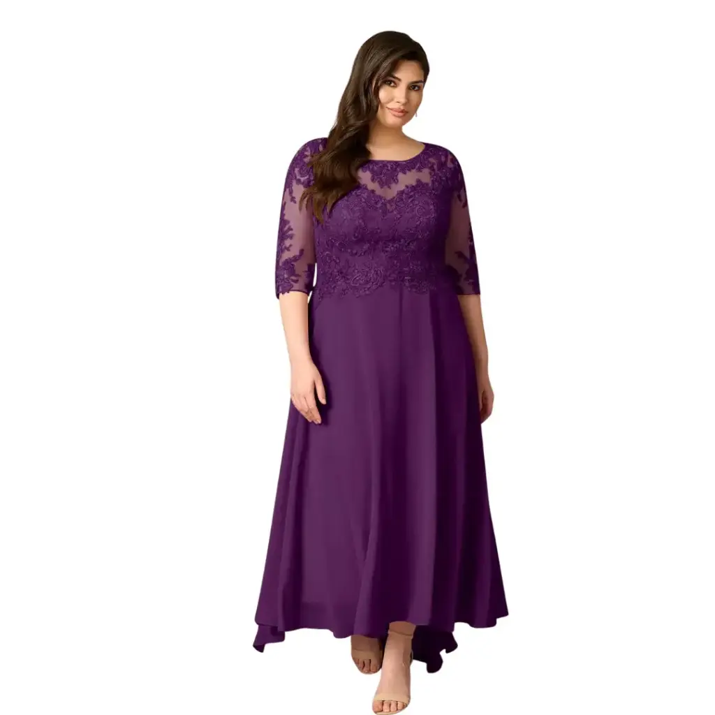 Vestido Azazie C Morado T L