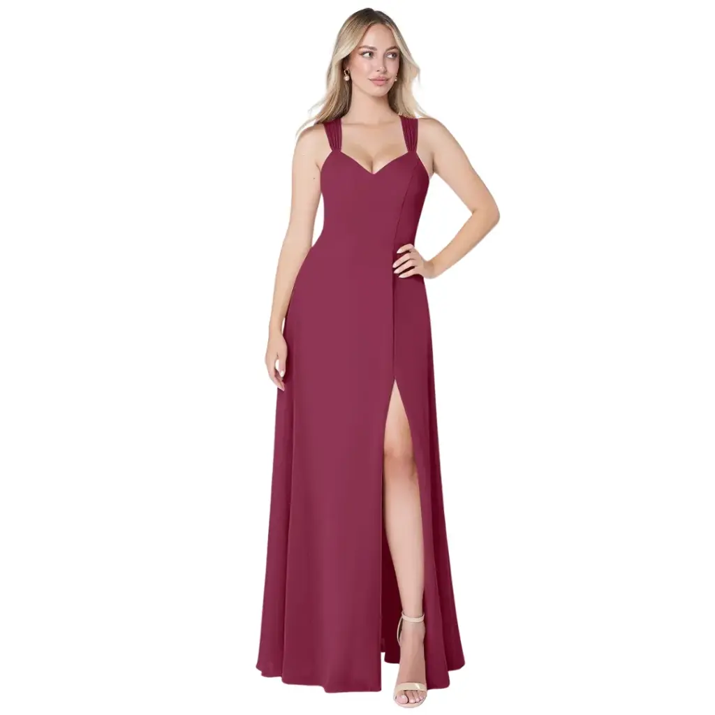 Vestido Azazie C Guinda T L