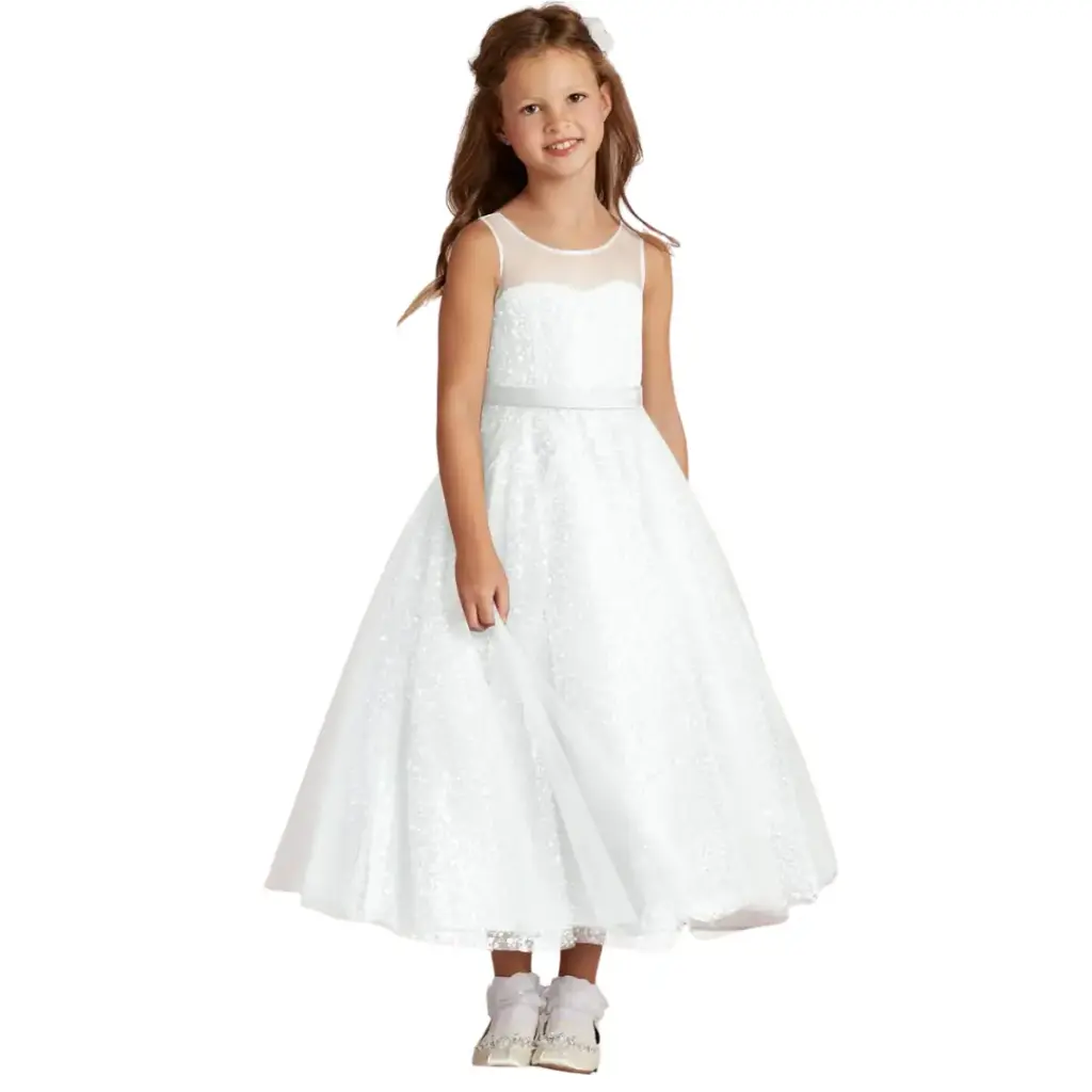 Vestido Azazie C Blanco  con chaquira T 8