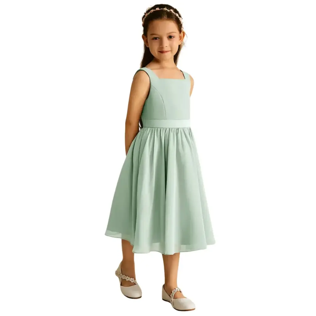 Vestido Azazie C  Verde agave T 8