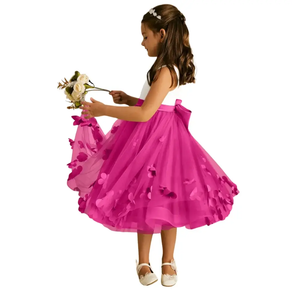 [828744] Vestido Azazie C Fusha -Blanco T 6