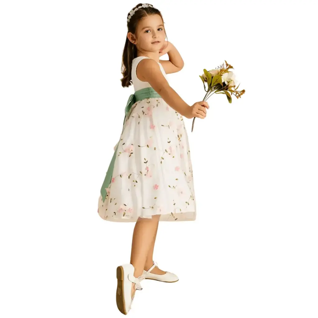Vestido Azazie C  Crema Floral T 10