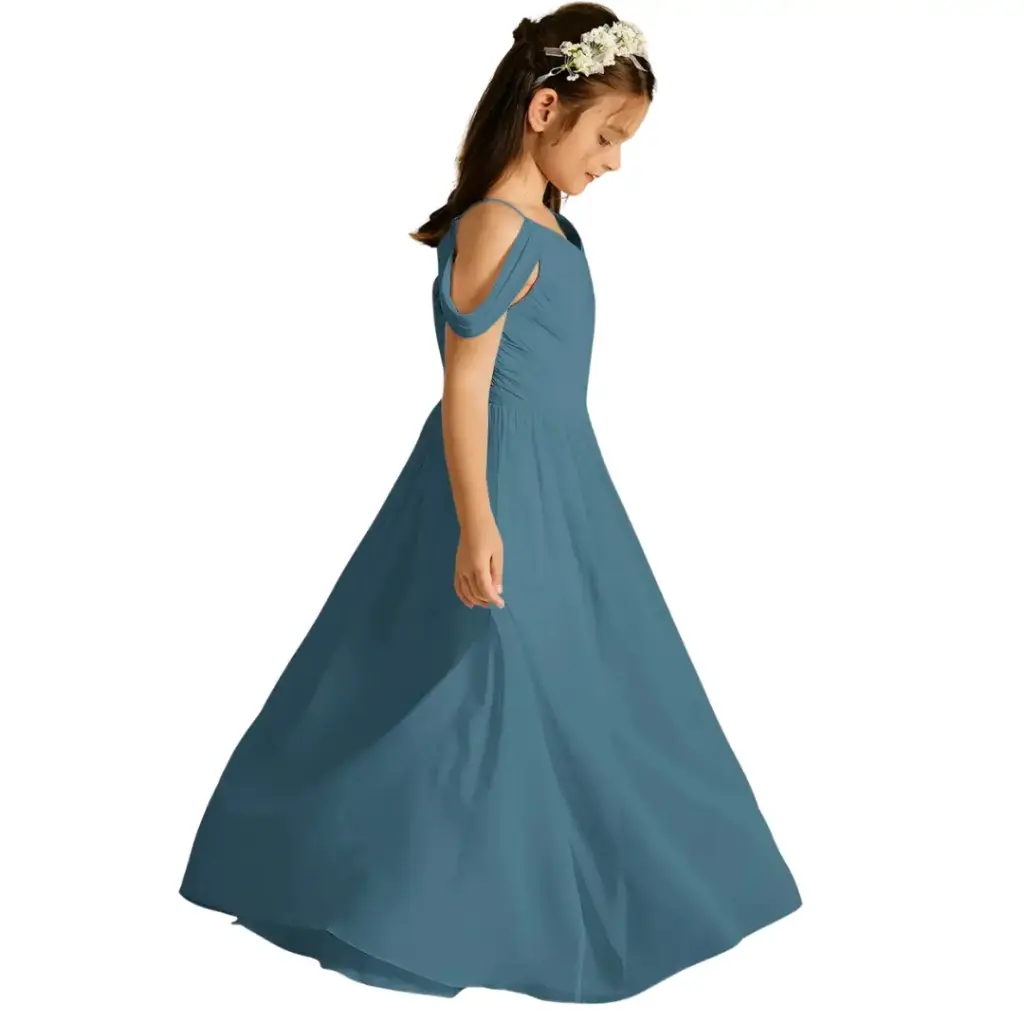 Vestido Azazie C Azul cenizo T 8