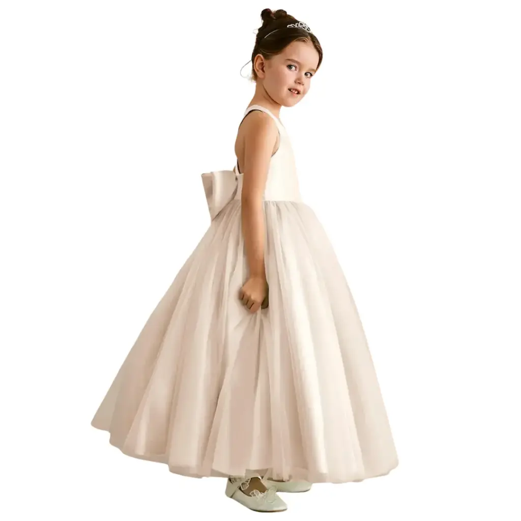 Vestido Azazie C Beige T 6