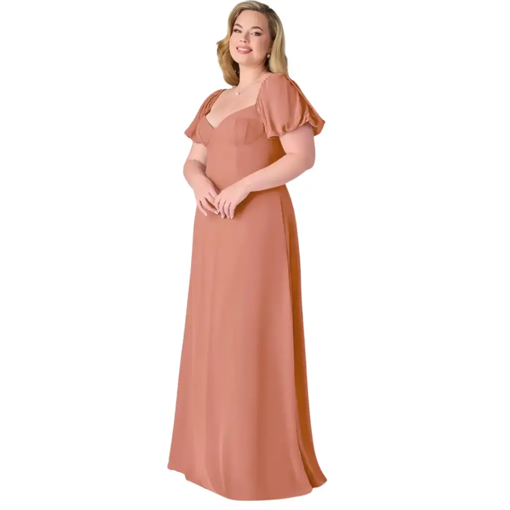 Vestido Azazie C Rosa cedar T XL