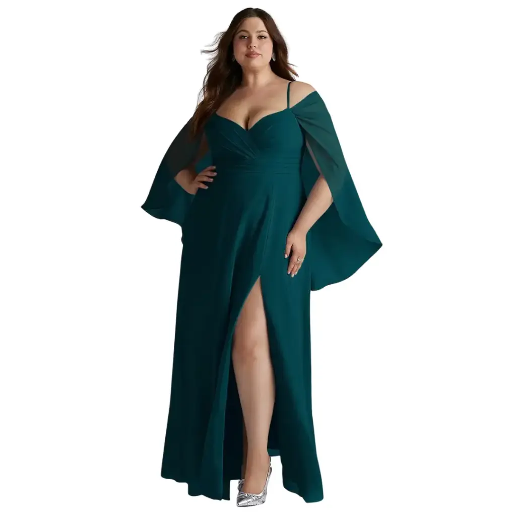 Vestido Azazie C Vede esmeralda T XL