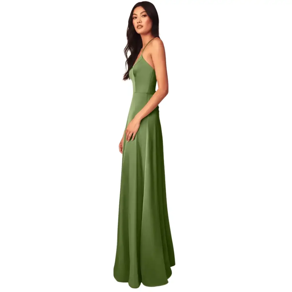 Vestido Azazie C Verde pino T M