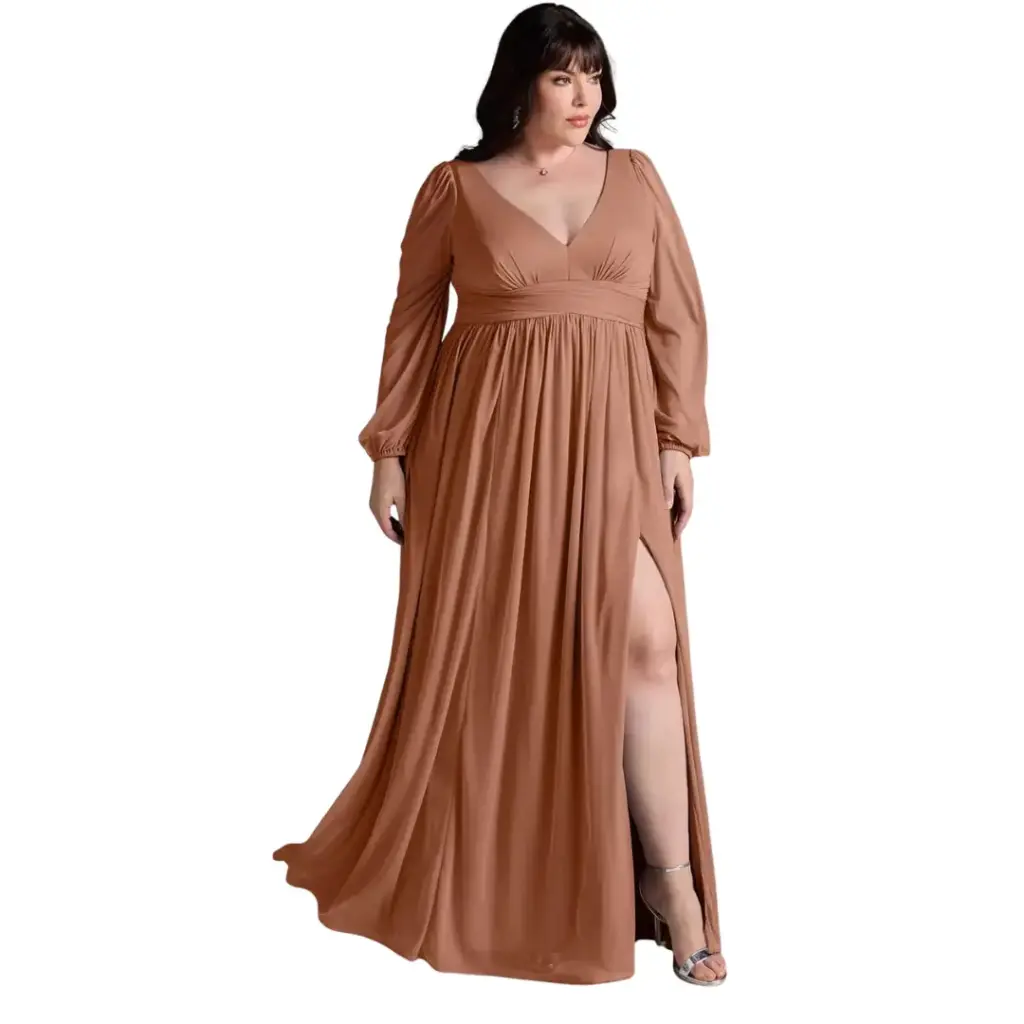 Vestido Azazie C Bronce T XL