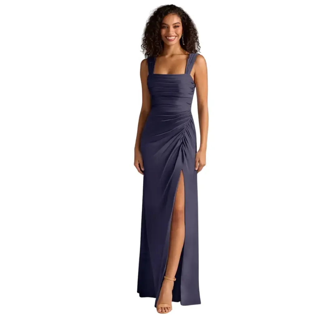 Vestido Azazie C Azul marino T L