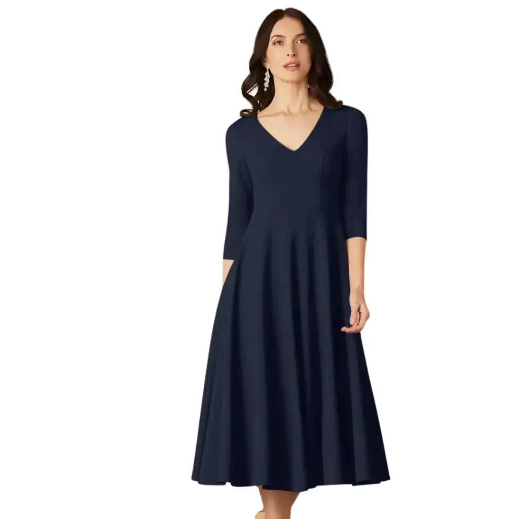 Vestido Azazie C Azul marino T L