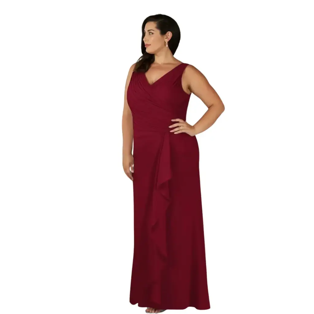 Vestido Azazie C Vino T XXL