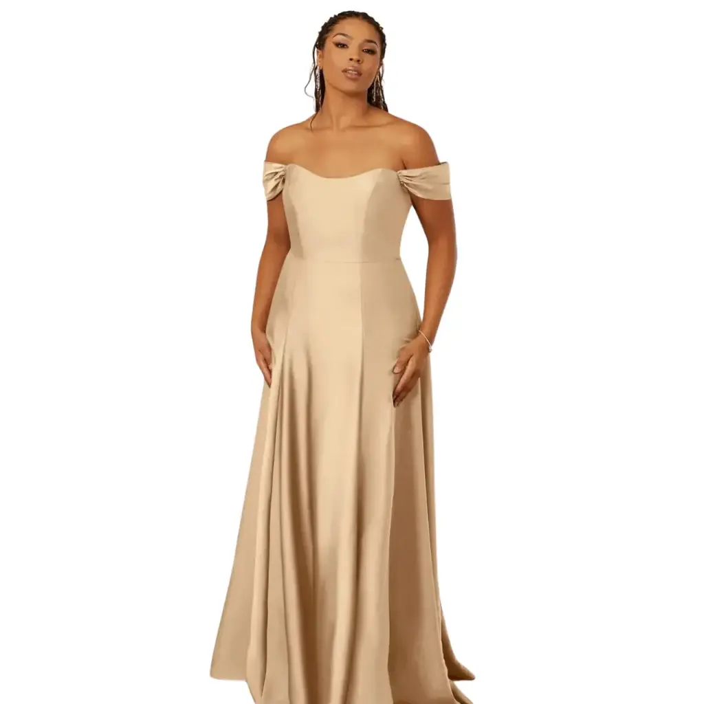 [230996] Vestido Azazie C Beige T M