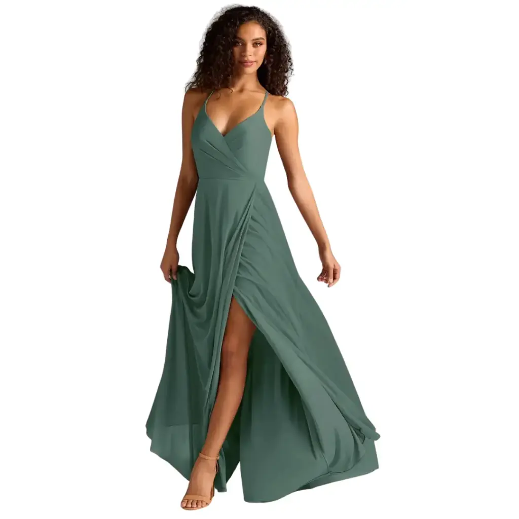 [503392] Vestido Azazie C Verde Eucalipto T XL