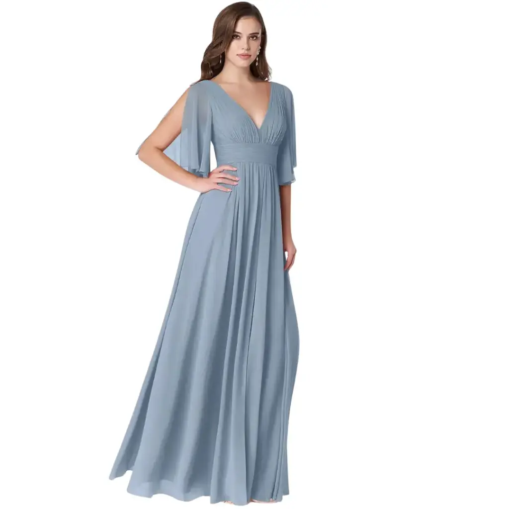 [930208] Vestido Azazie C Azul dusty T M