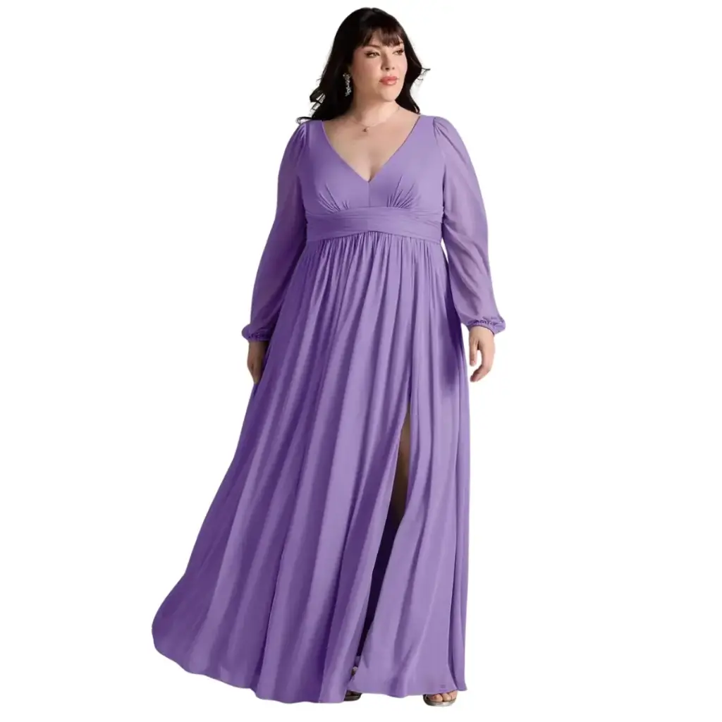 [029868] Vestido Azazie C Lila T 3XL