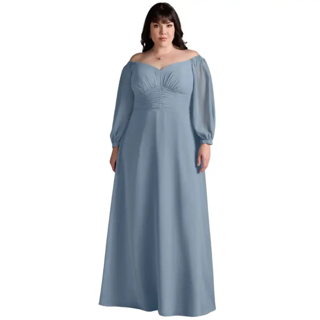 [903514] Vestido Azazie C Azul dusty T XXL