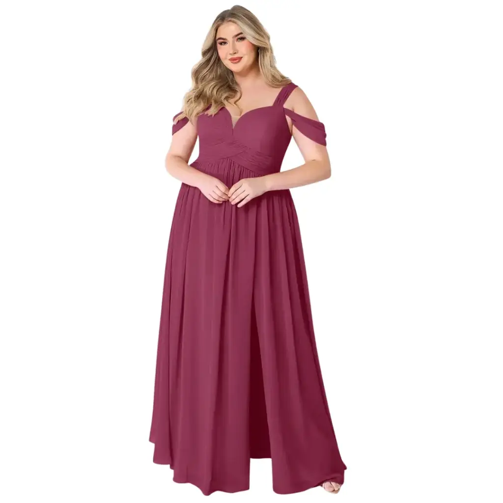 [775508] Vestido Azazie C Vino T 3XL
