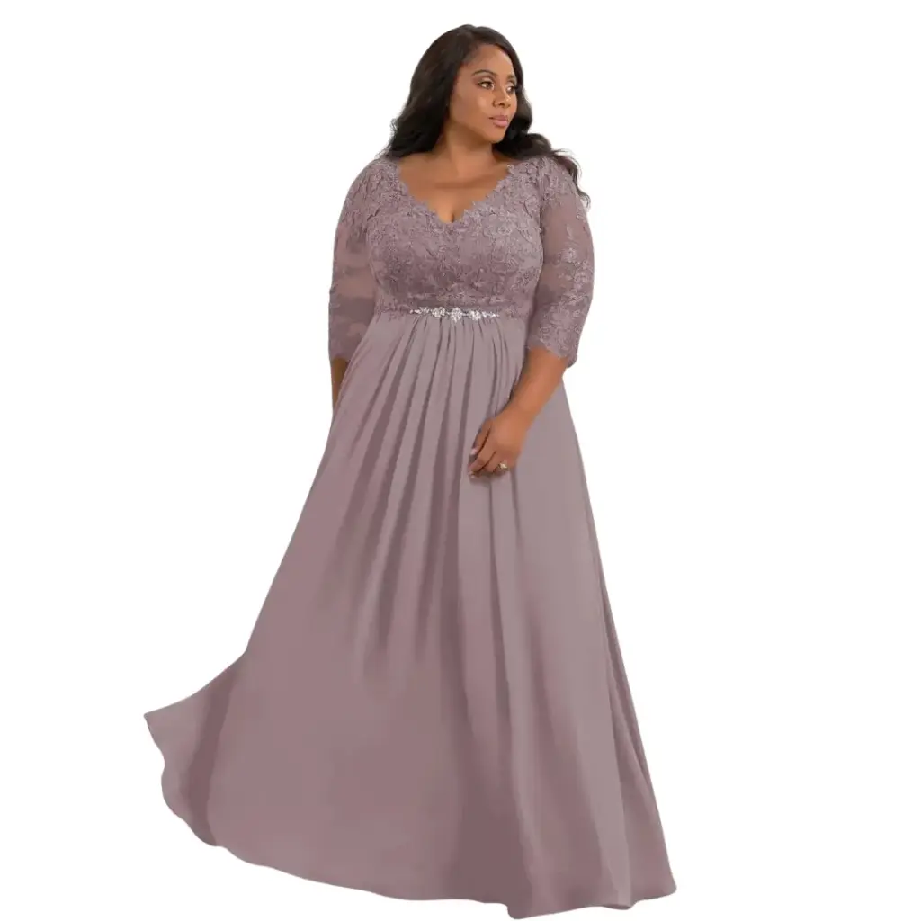 [602463] Vestido Azazie C Palo de rosa T 4XL