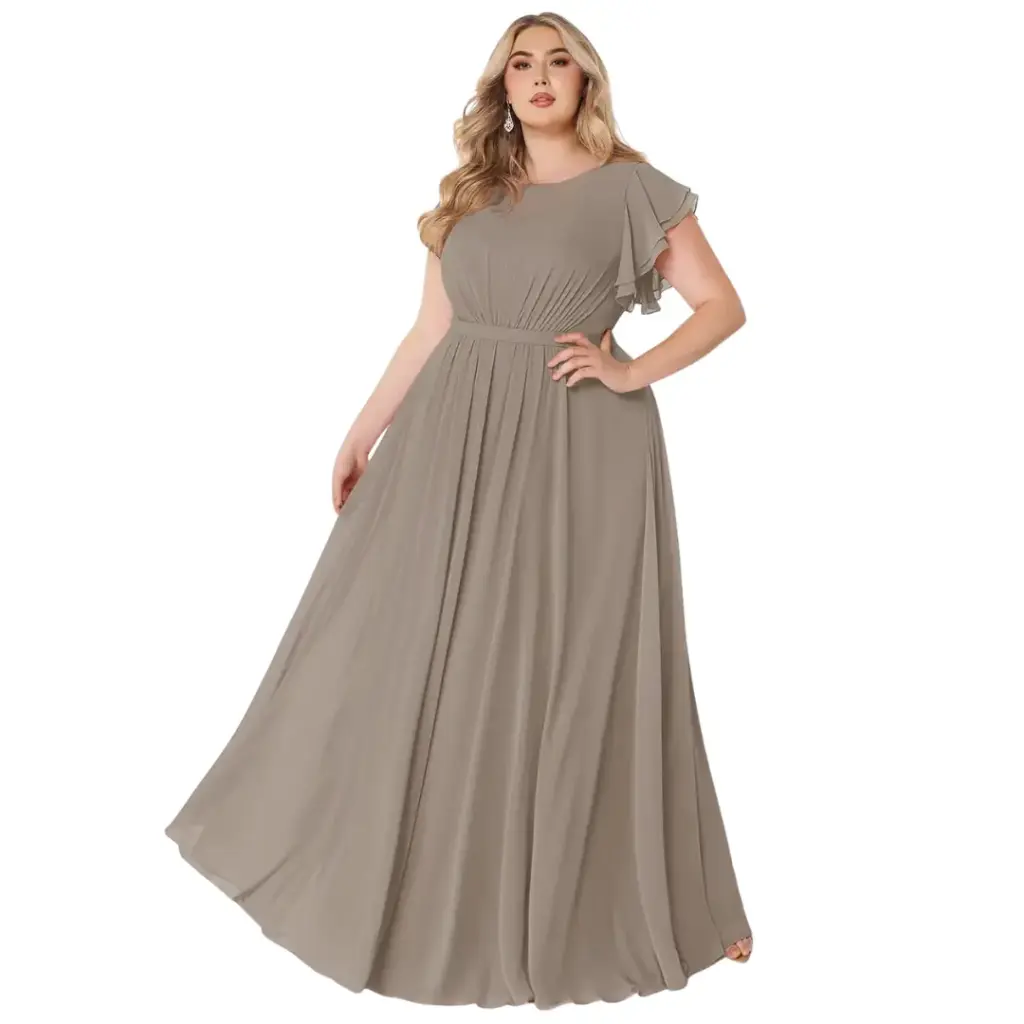 [757498] Vestido Azazie C Beige T 3XL