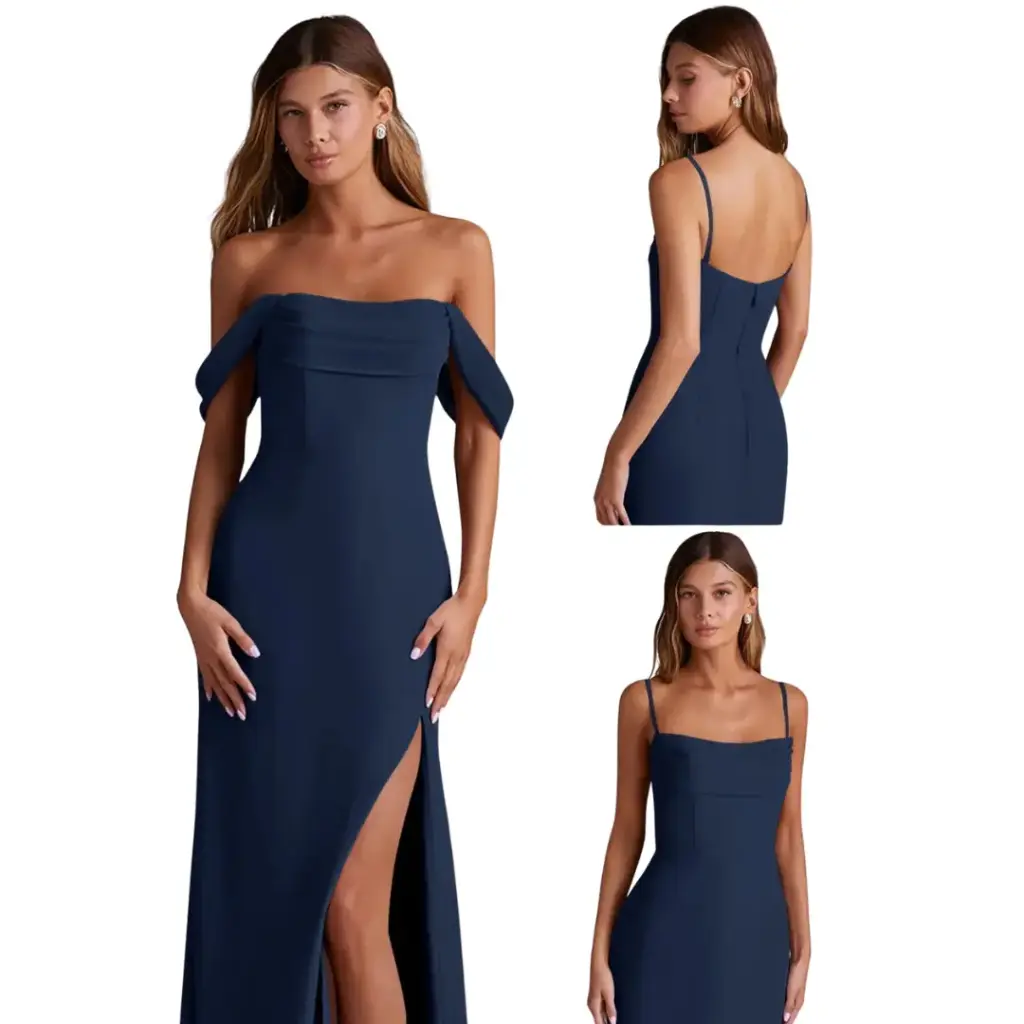 Vestido Azazie C Azul marino T XL