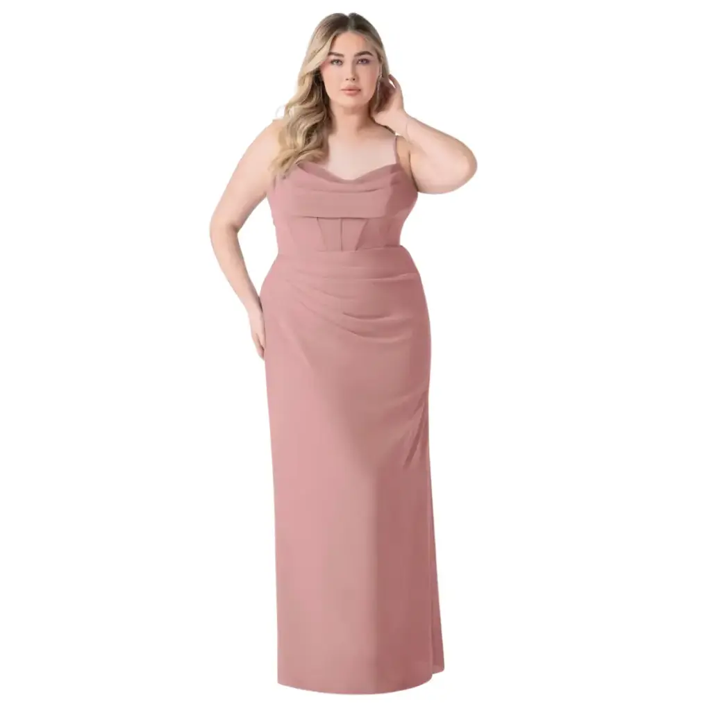 [323691] Vestido Azazie C Rosa dusty T XXL
