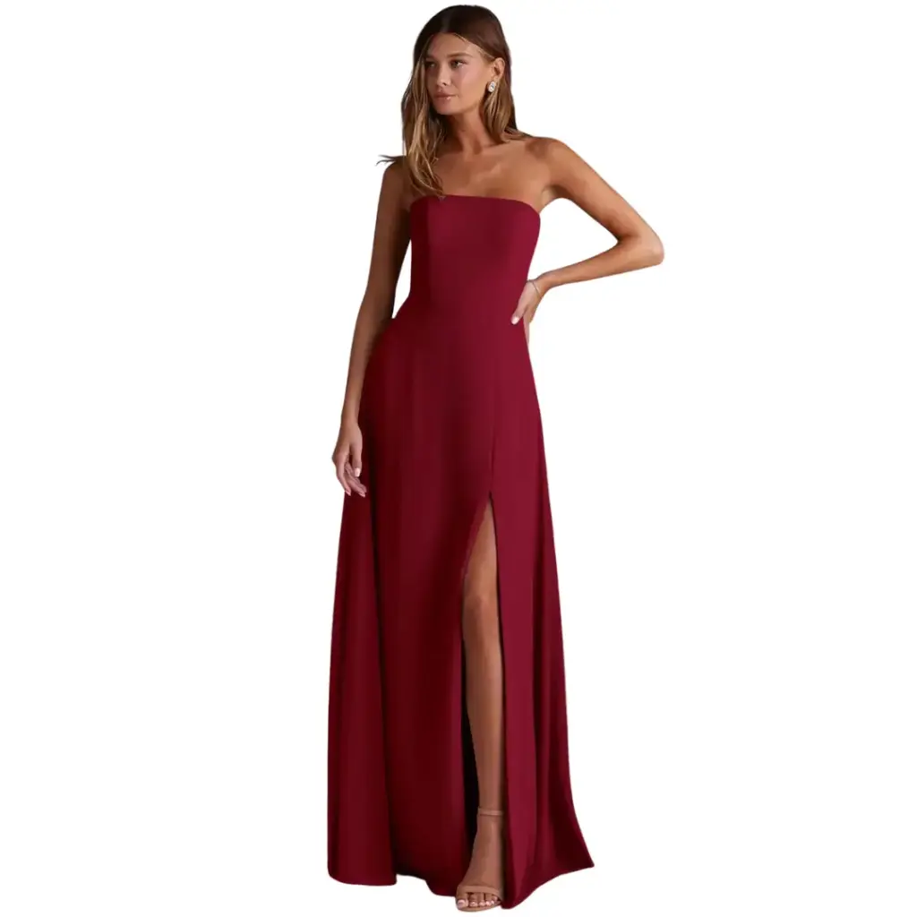 [919347] Vestido Azazie C Vino T M