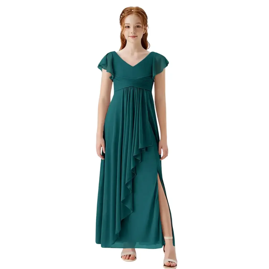[017881] Vestido Azazie C Verde esmeralda T S