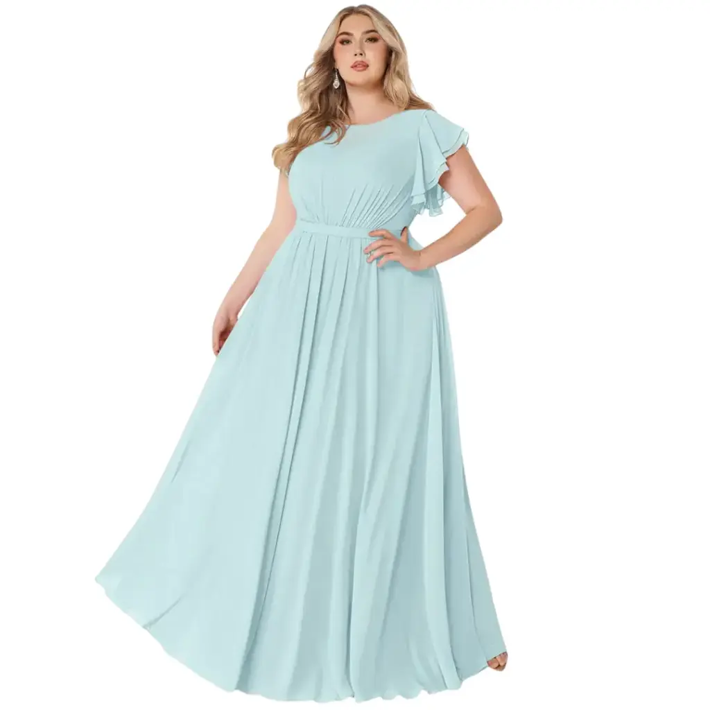 [751859] Vestido Azazie C verde agua T 4XL
